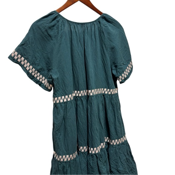 Madewell Embroidered Linen Blend Dress S - Picture 6 of 8